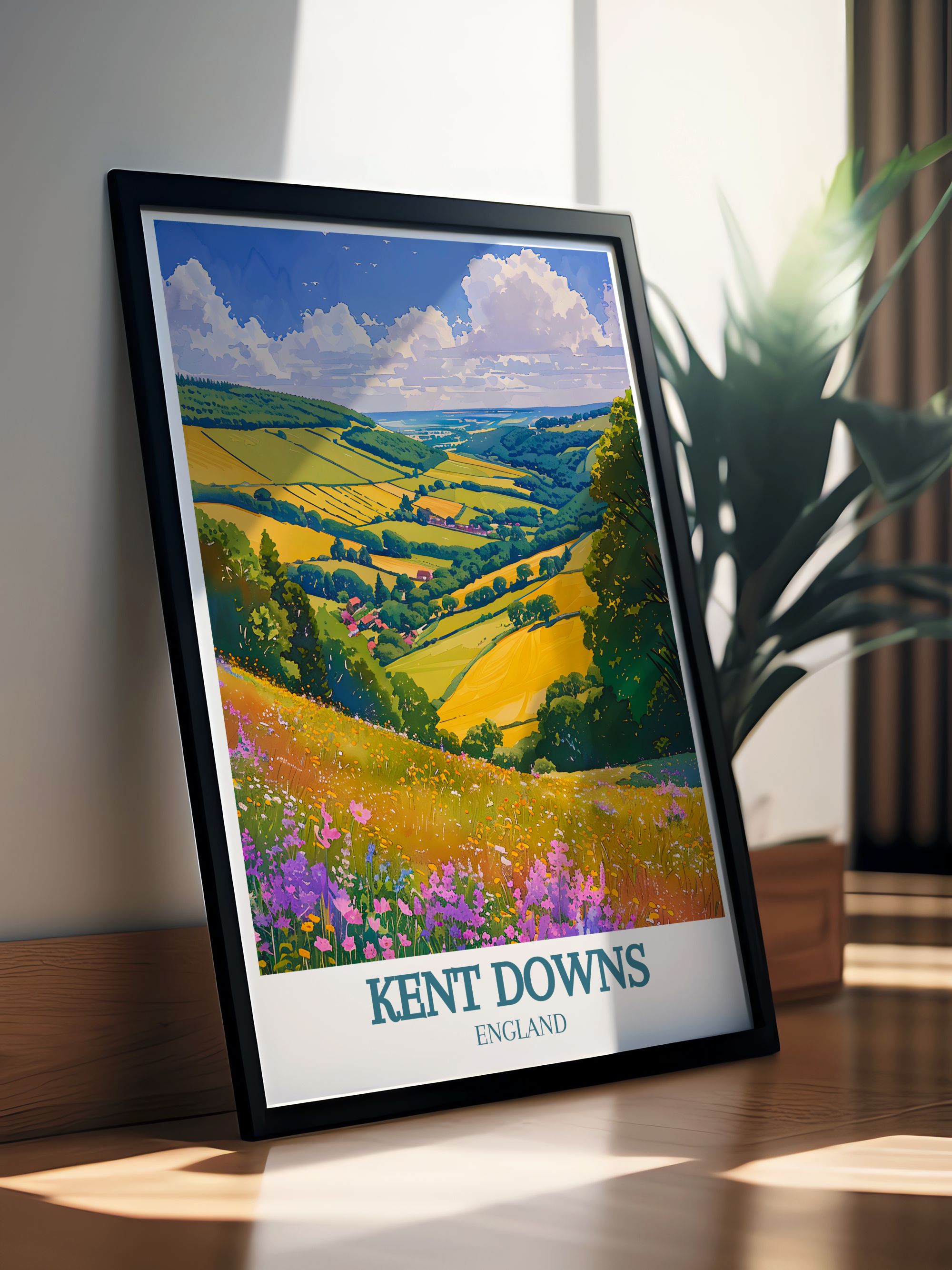 Kent Downs Modern Art Aonb Exquisite Modern Home Decor England Perfect Iconic Wall Art