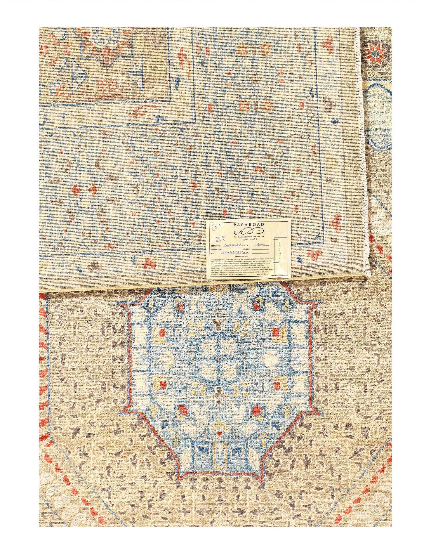 Canvello Fine hand Knotted Mamluk Design - 9' X 12'