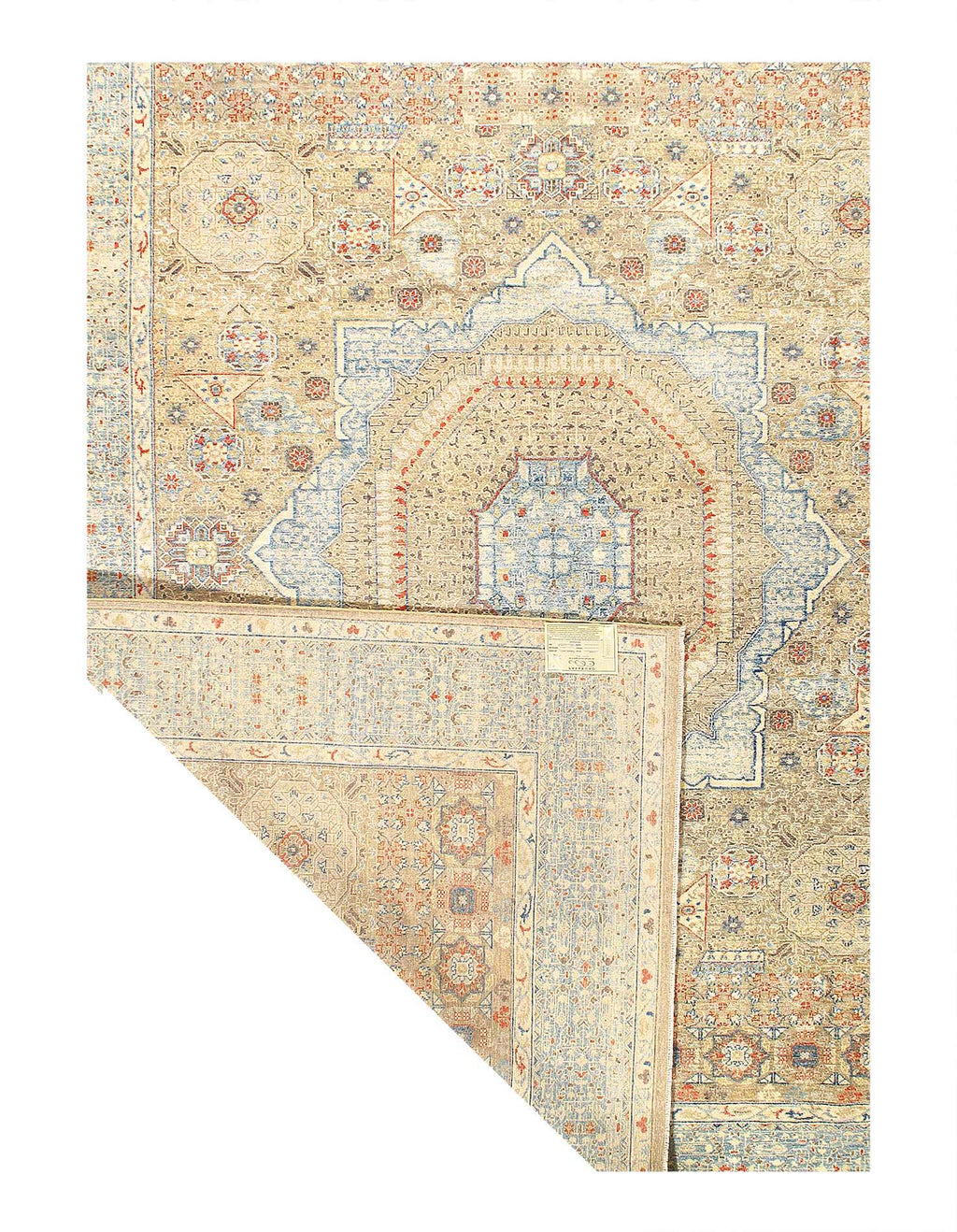 Canvello Fine hand Knotted Mamluk Design - 9' X 12'