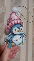 Christmas Penguin Plastic Canvas - PDF Cross Stitch Pattern