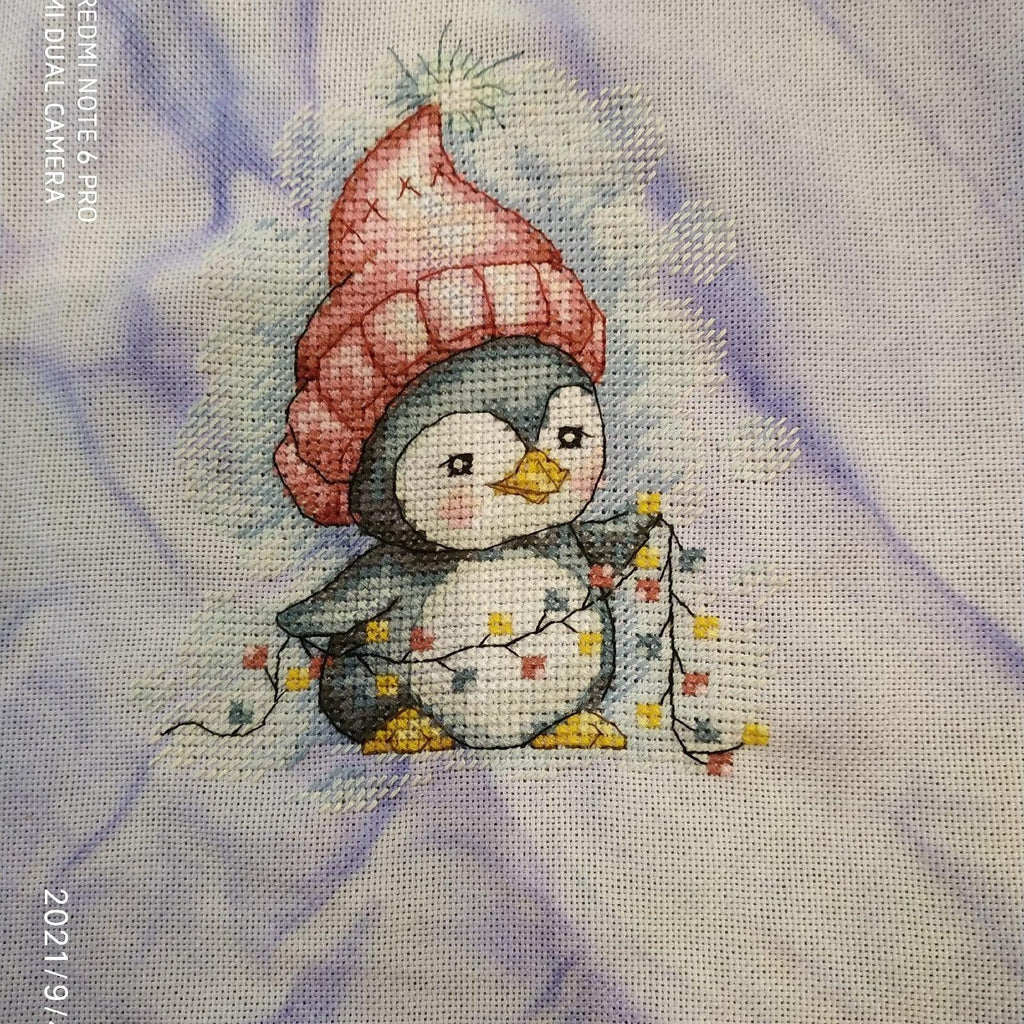 Christmas Penguin Plastic Canvas - PDF Cross Stitch Pattern