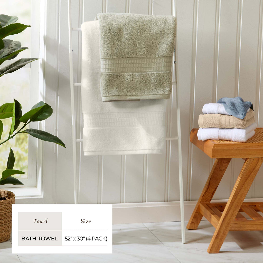 100% Cotton Premium Bath Towel Set - Chiara Collection