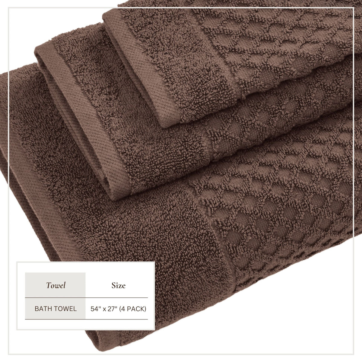 Cotton Diamond Waffle Weave Bath Towel Set - Grayson Collection