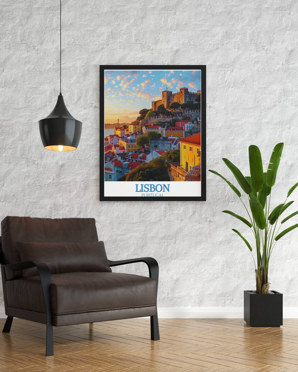 Lisbon Modern Art Sao Jorge Castle Posters Portugal Home Decor