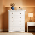 Tall Dresser for Bedroom, Modern Dressers with 5 Drawers, White