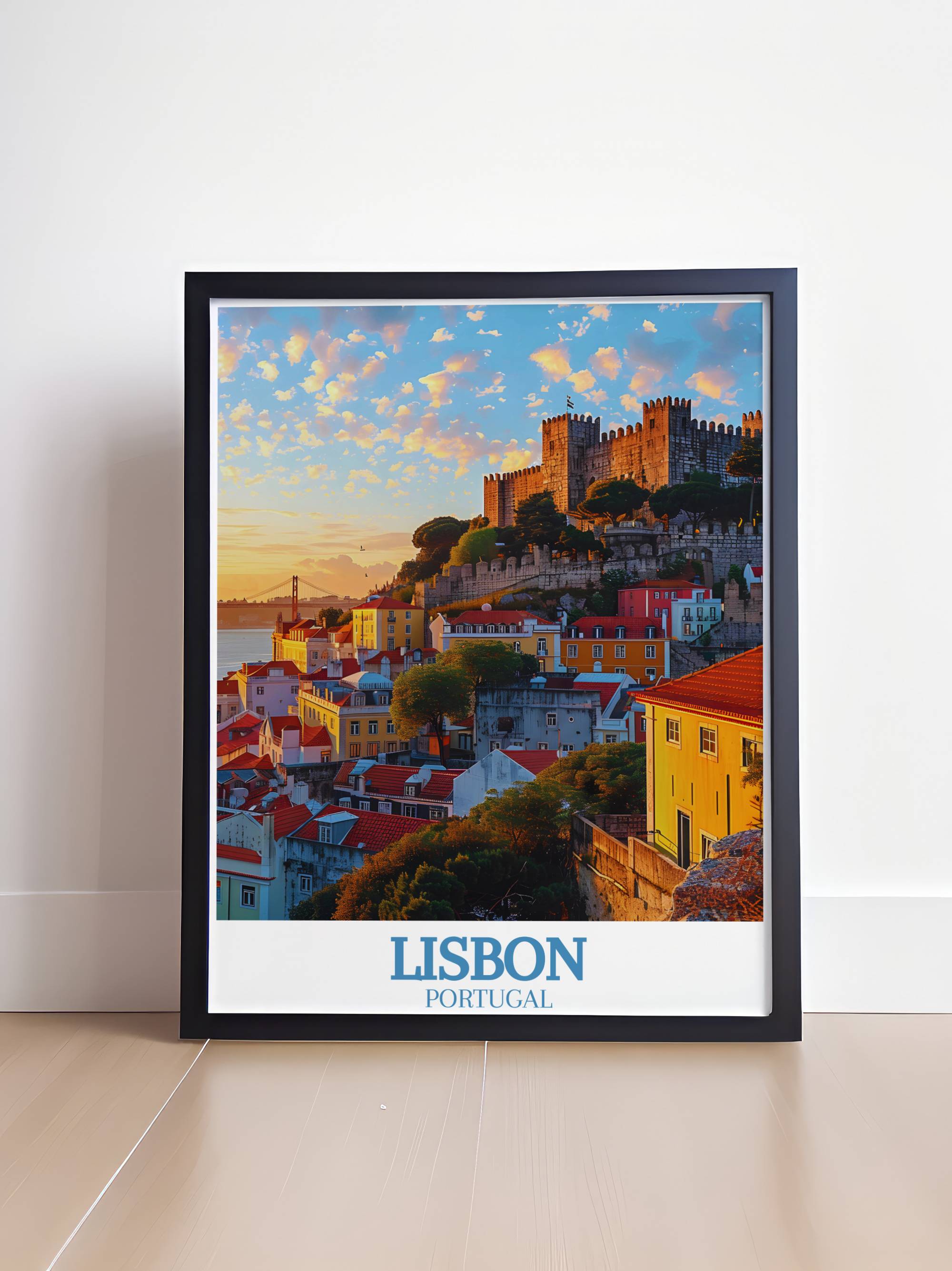 Lisbon Modern Art Sao Jorge Castle Posters Portugal Home Decor