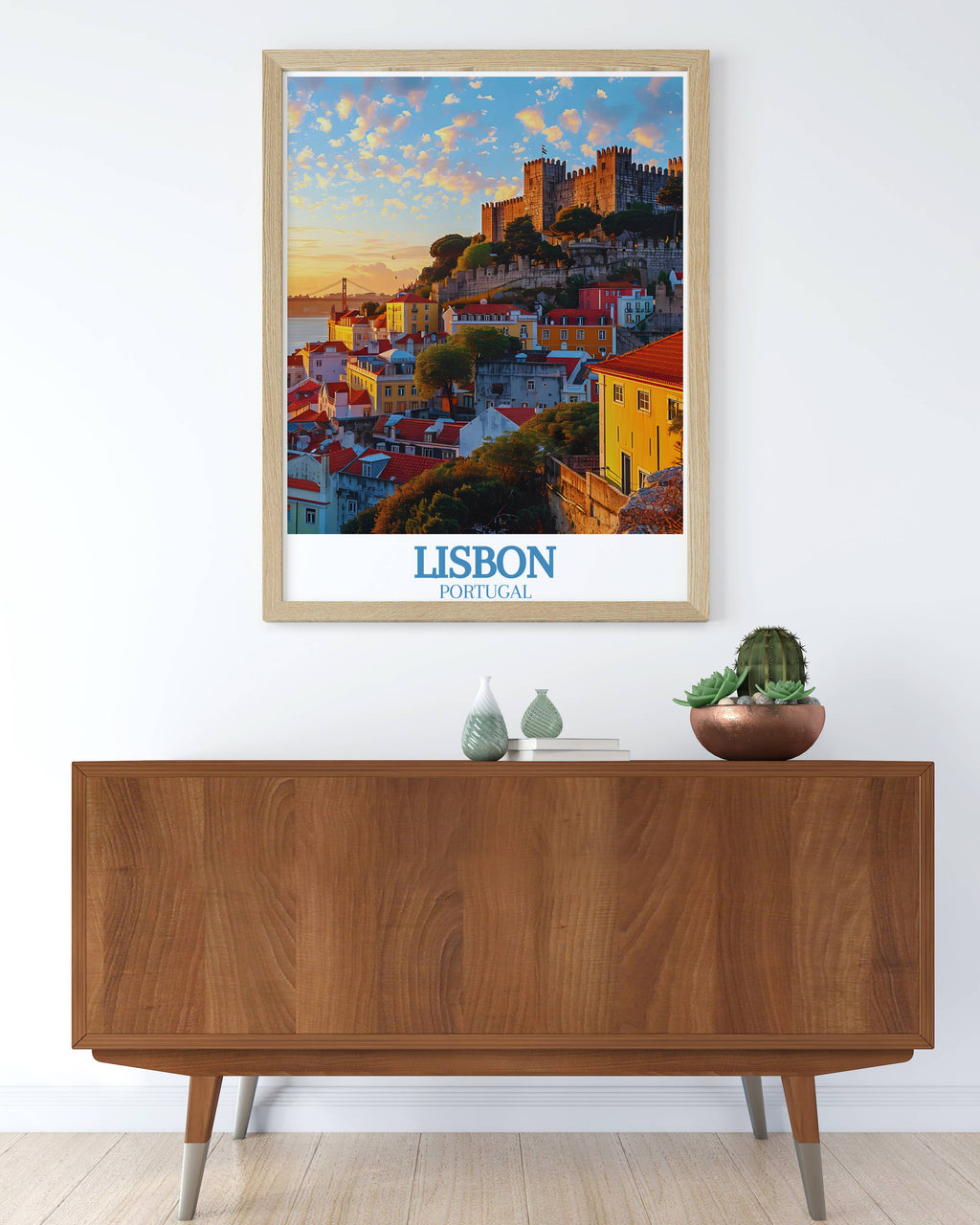 Lisbon Modern Art Sao Jorge Castle Posters Portugal Home Decor