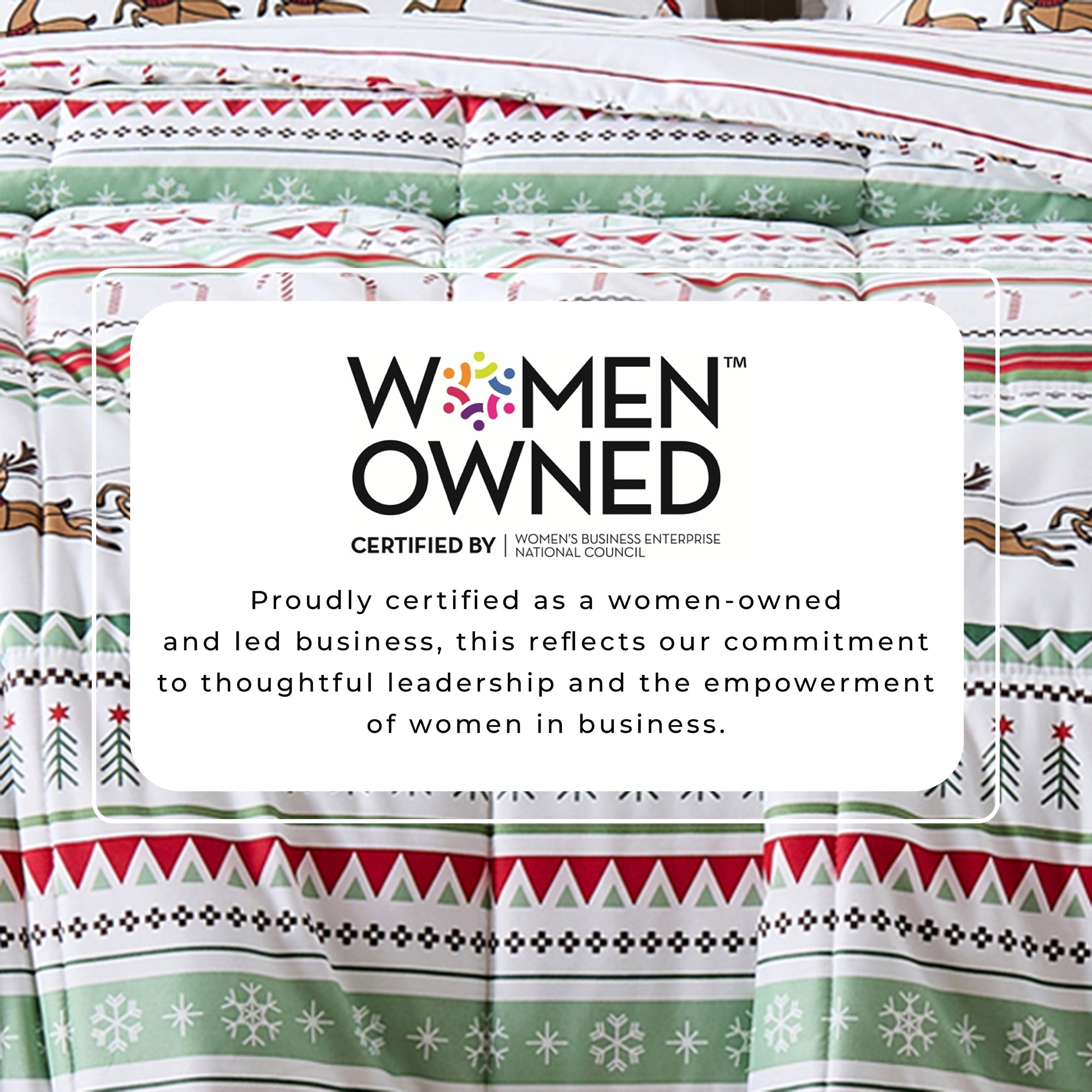 Reversible Christmas Comforter and Sham Set - Holiday / Lodge Odette Collection