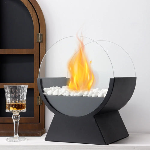 13.5" Tall Portable Tabletop Fireplace (Gel & Ethanol Fireplaces) product photo