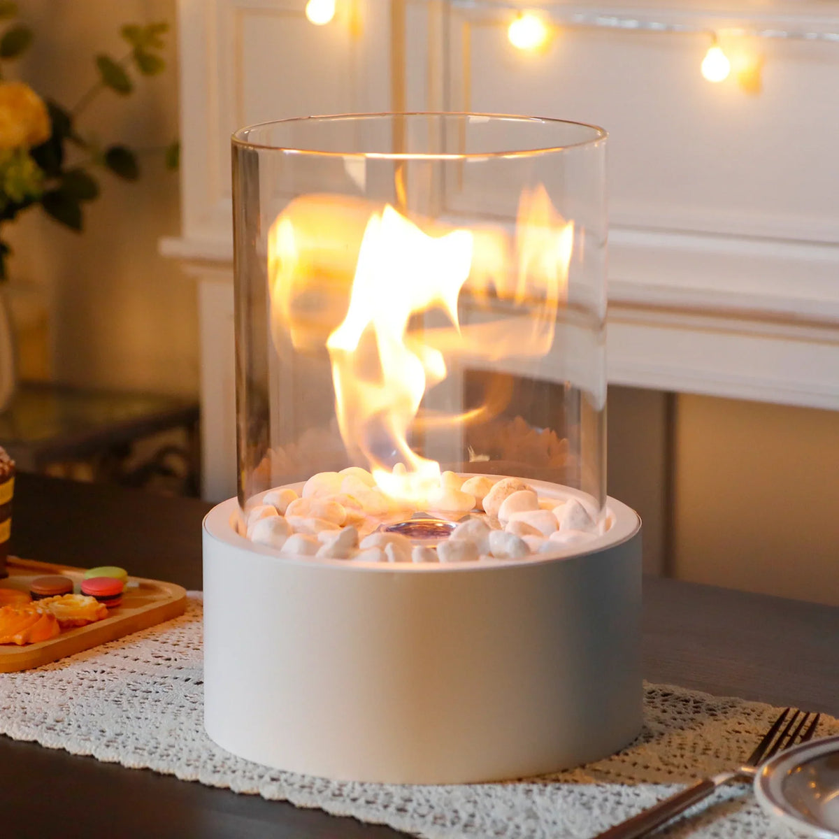 Extra Large Portable Tabletop Fire Bowl 22x28cm – Bio Ethanol Ventless Indoor/Outdoor (Gel & Ethanol Fireplaces) - view 3