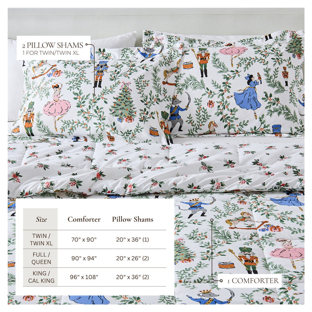 Reversible Christmas Comforter and Sham Set - Holiday / Lodge Odette Collection