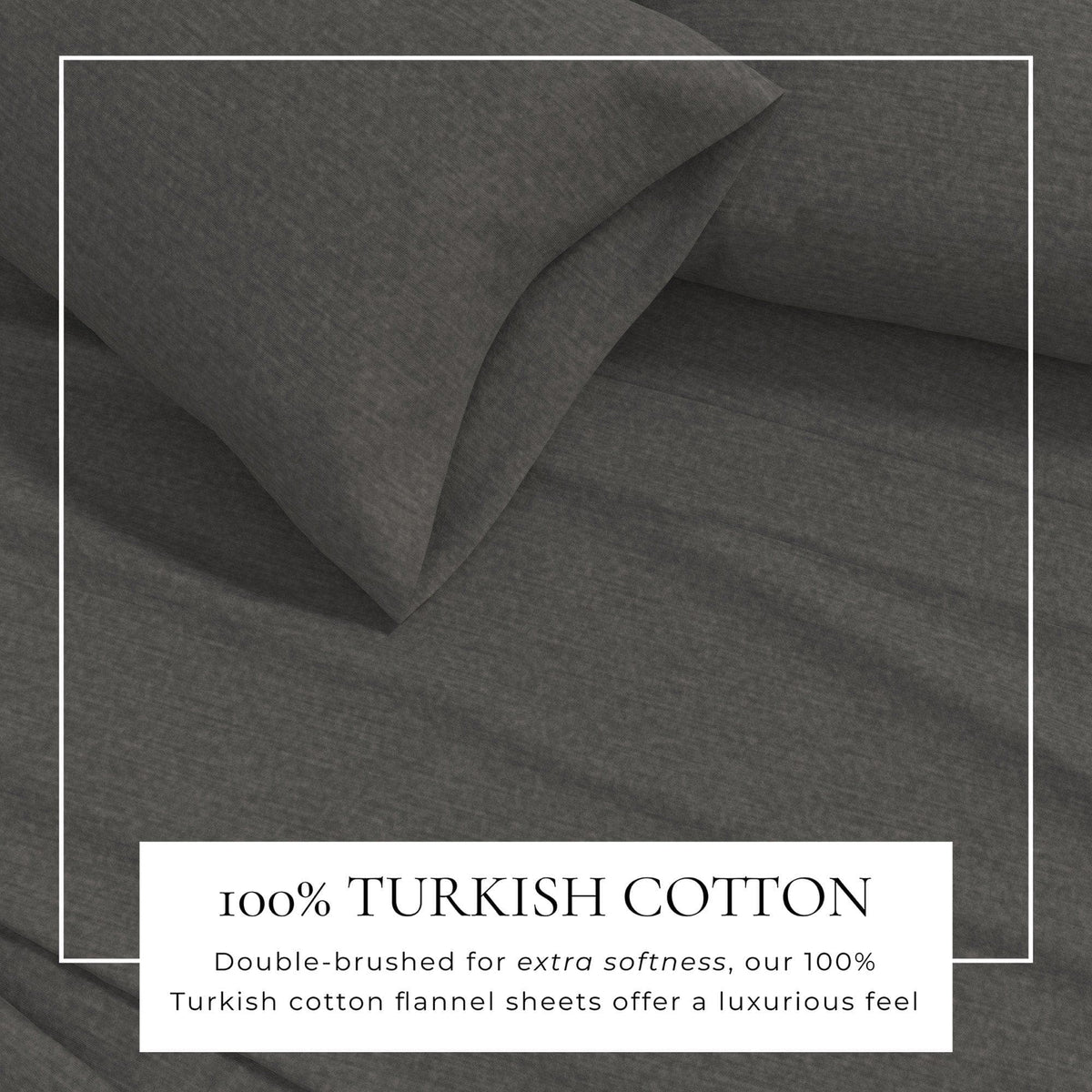 Heathered Solid Cotton Blend Flannel Sheet Set - Anders Collection