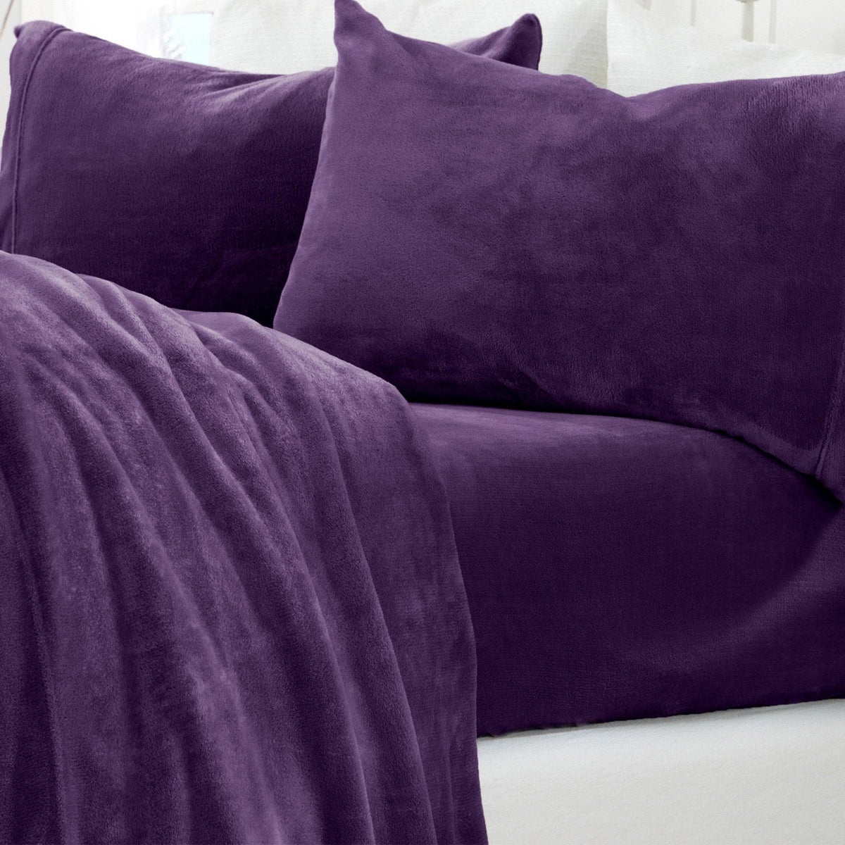 Solid Jewel-Toned Plush Sheet - Velvet Luxe Collection