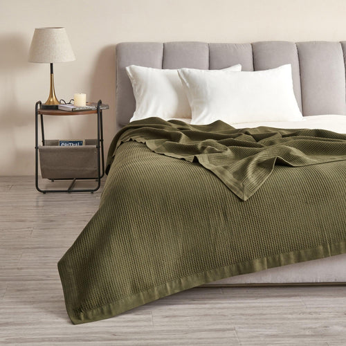 100% Cotton Small Waffle Weave Blanket - Hazel Collection (Blankets) product photo