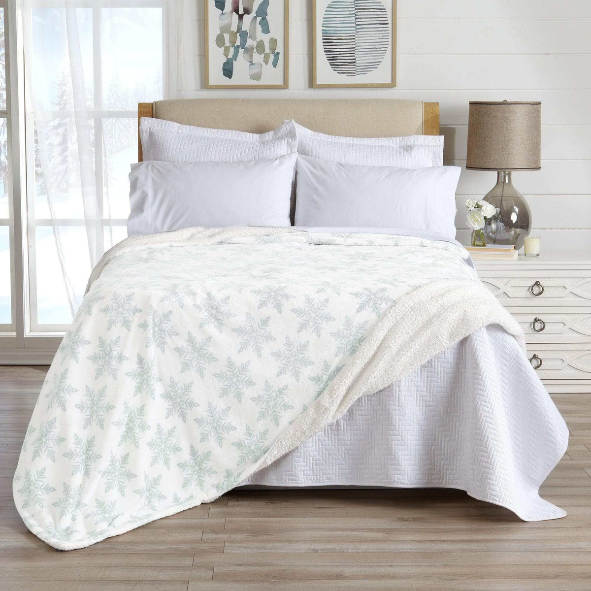 Velvet Plush Sherpa Luxury Bed Blanket - Kinsley Collection
