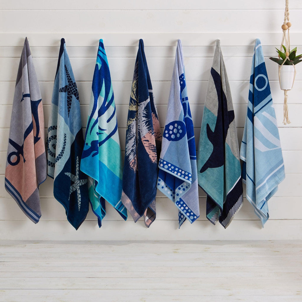 2 Pack 100% Cotton Jacquard Beach Towels - Playa Collection