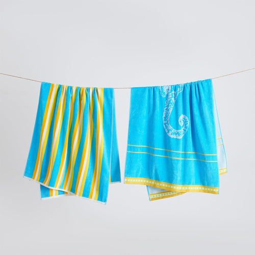 2 Pack 100% Cotton Jacquard Beach Towels - Playa Collection product photo