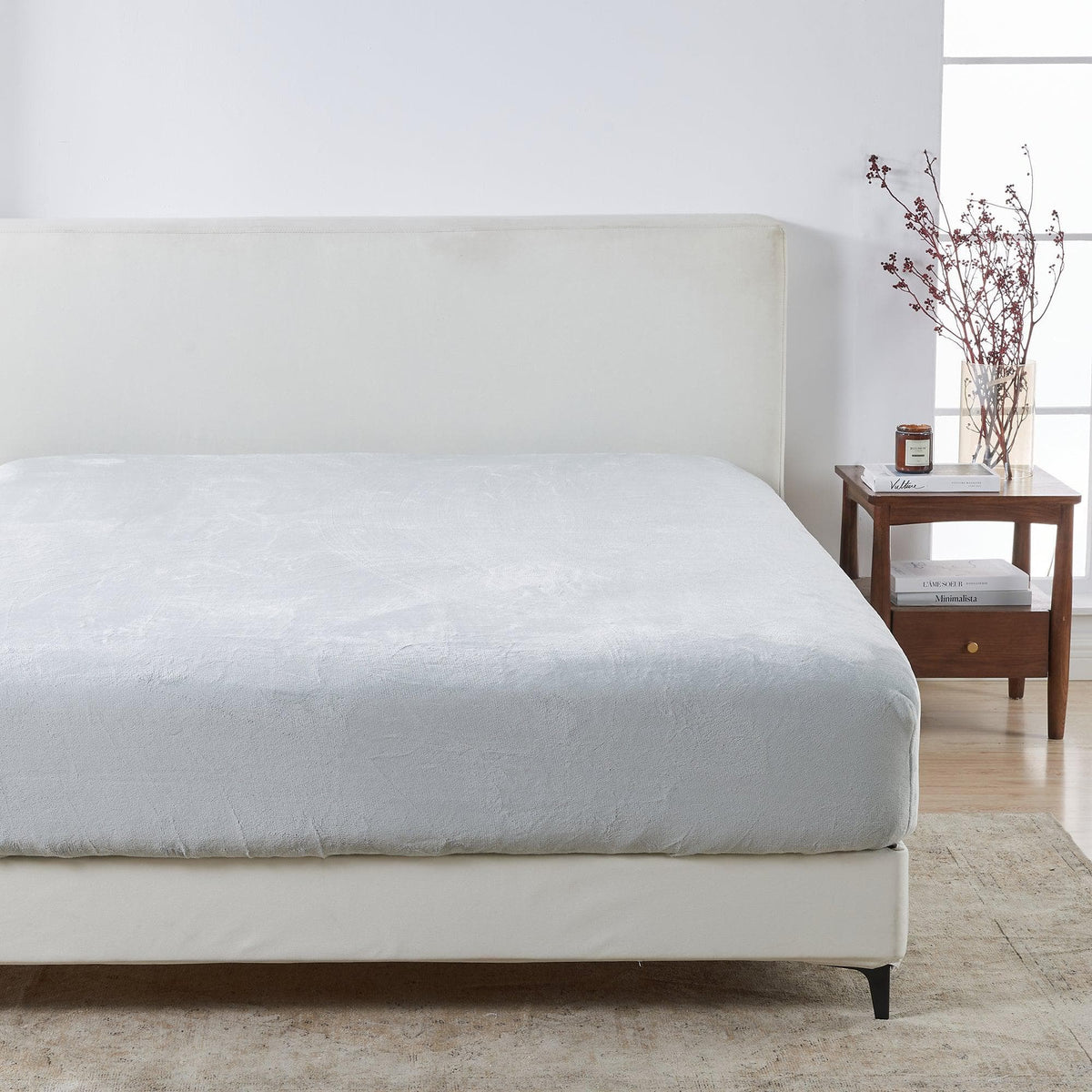 Solid Plush Fitted Sheet - Velvet Luxe Collection (Bed Sheets) - view 25