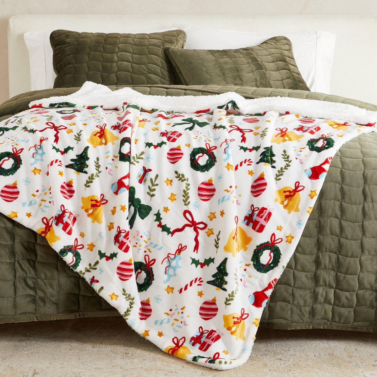 Holiday Sherpa Throw - Esmay Collection