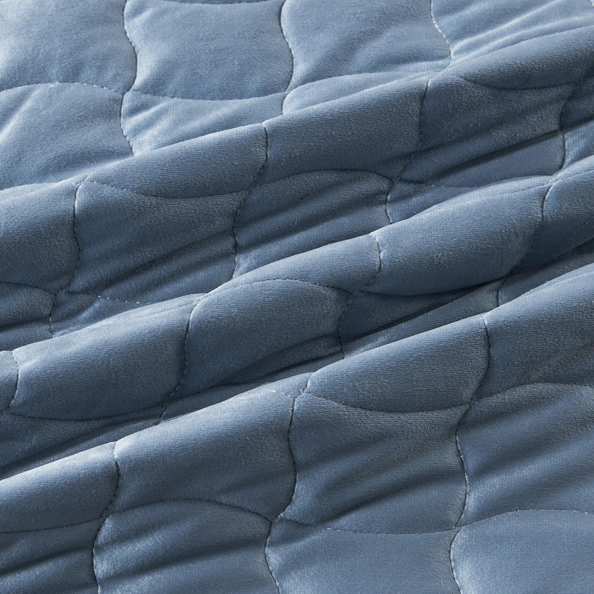 Velvet Box-Stitched Quilt Set - Vivica Collection