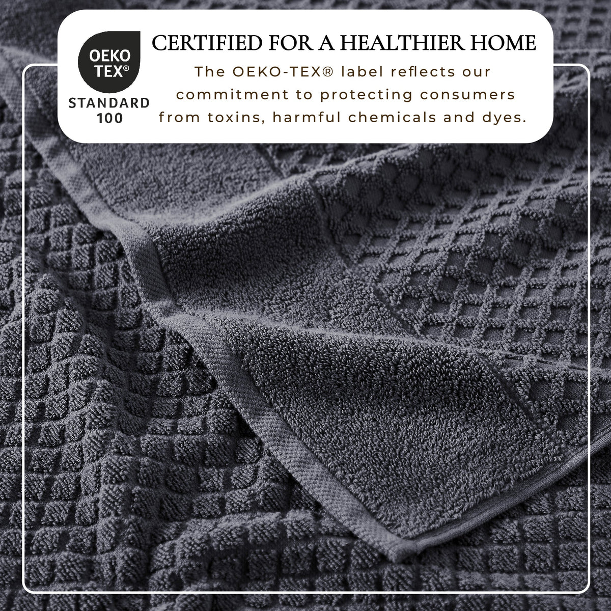 Cotton Diamond Waffle Weave Bath Towel Set - Grayson Collection