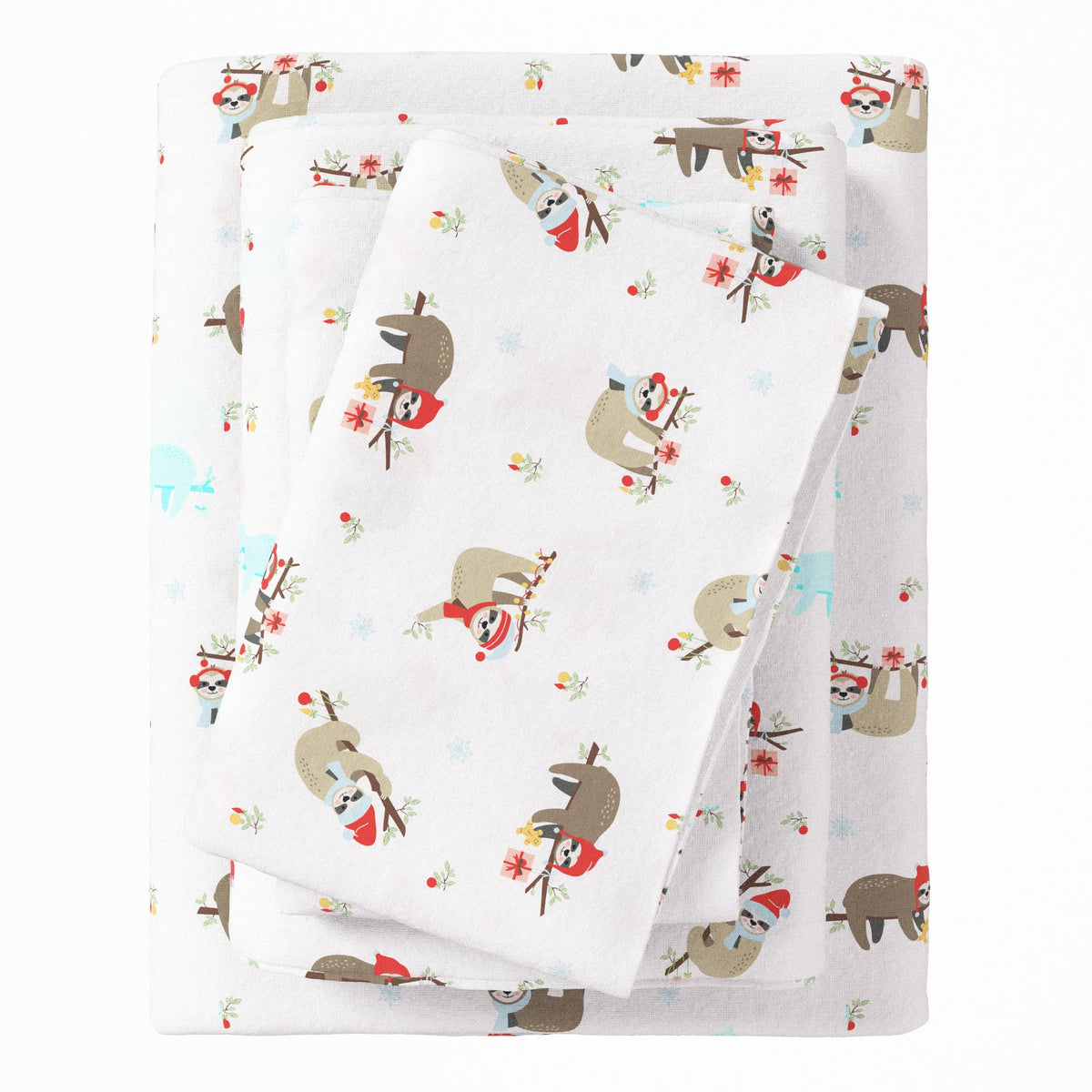 Turkish Cotton Christmas Flannel Sheet - Whittaker Collection