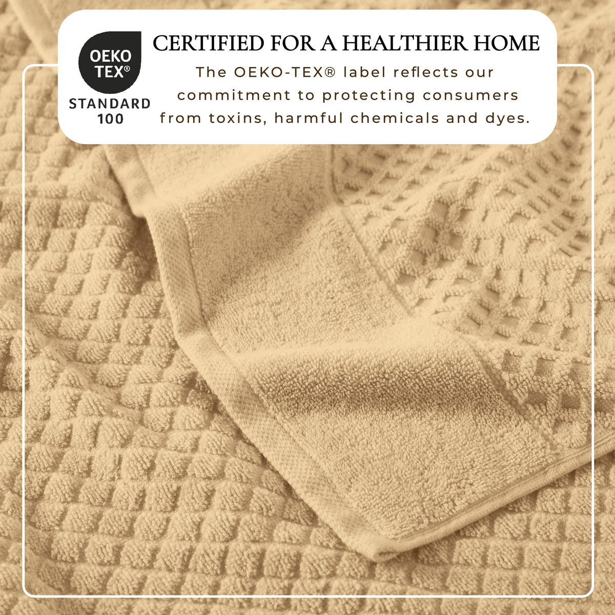 Cotton Diamond Waffle Weave Bath Towel Set - Grayson Collection