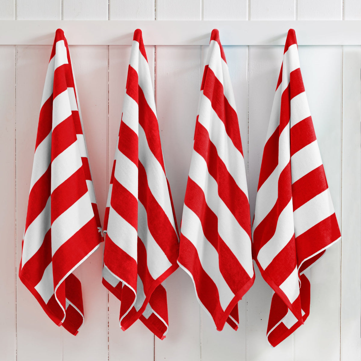 Cotton Velour Cabana Stripe Beach Towel - Novia Collection.
