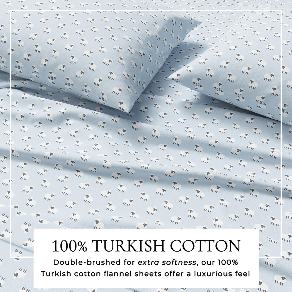 Turkish Cotton Christmas Flannel Sheet - Whittaker Collection