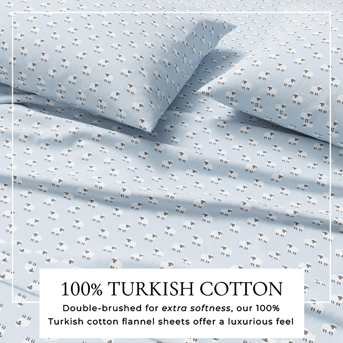 Turkish Cotton Christmas Flannel Sheet - Whittaker Collection