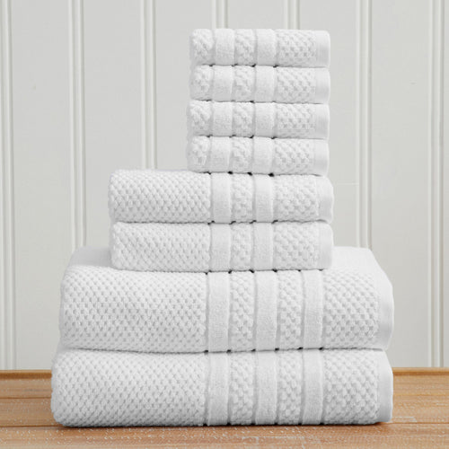 100% Cotton Checkered Jacquard Bath Towel Set - Giuliana Collection (Bath Towels & Washcloths) product photo