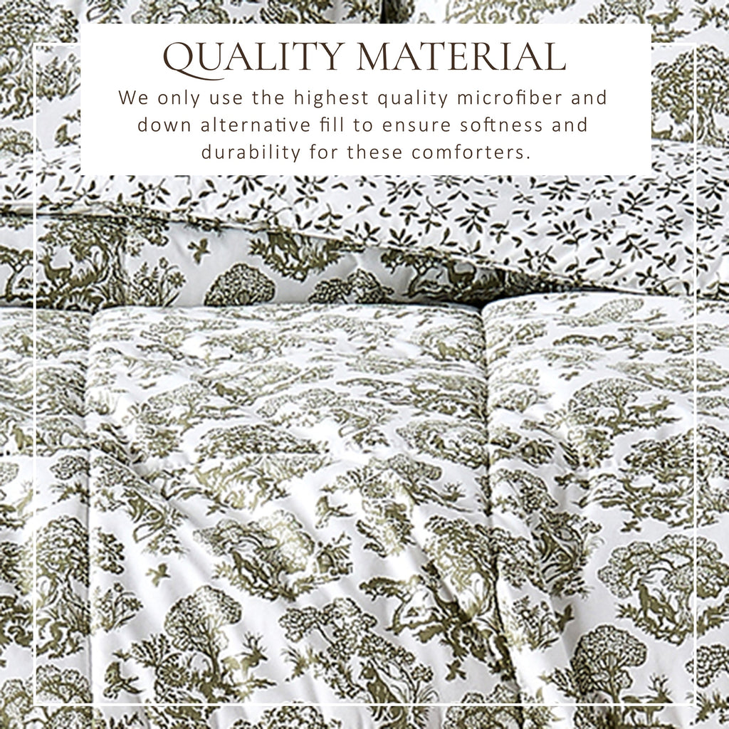Reversible Christmas Comforter and Sham Set - Holiday / Lodge Odette Collection