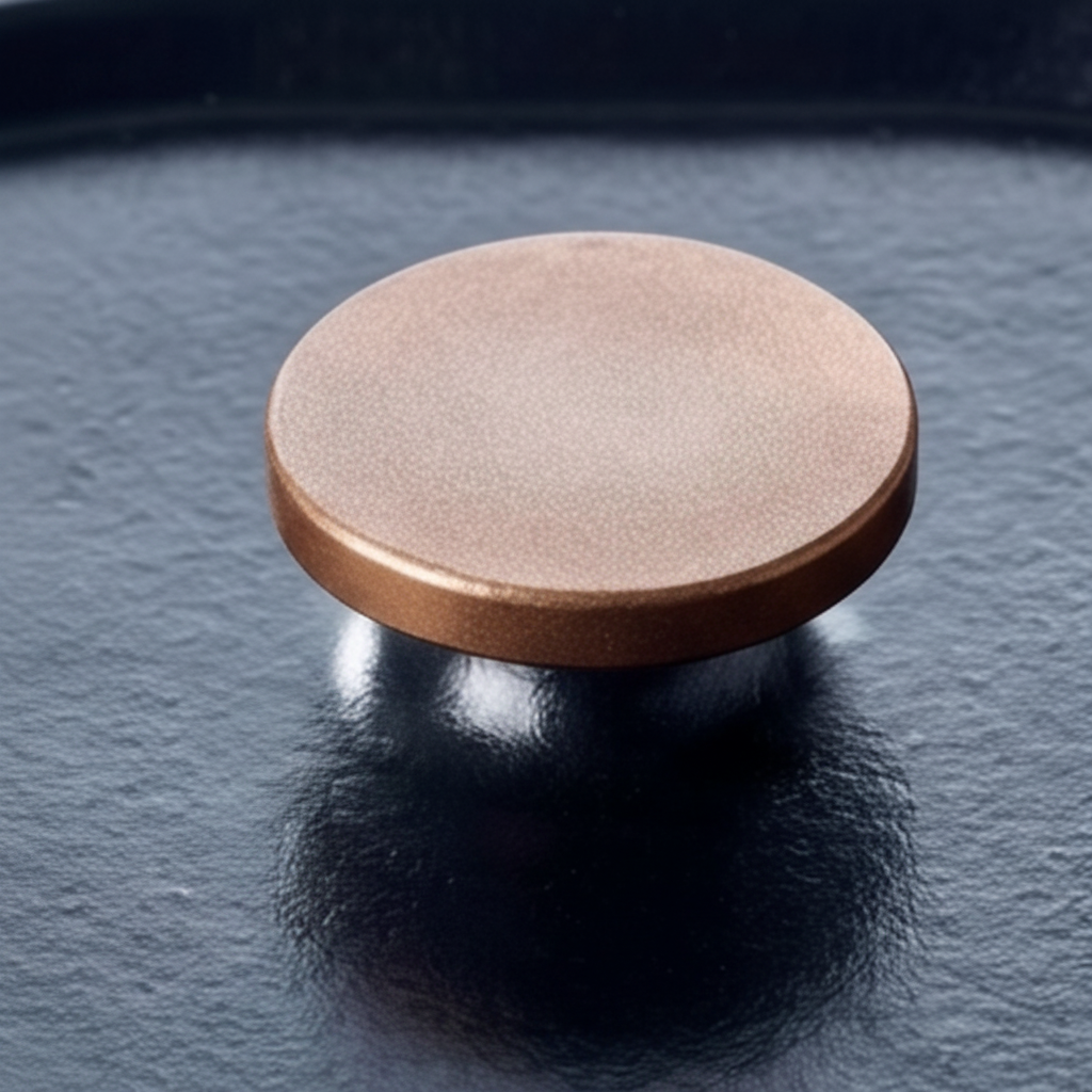 Alva Cookware 6-Qt enameled cast iron oval Dutch oven with copper-tone lid knob, showcasing glossy enamel finish and sturdy handles.