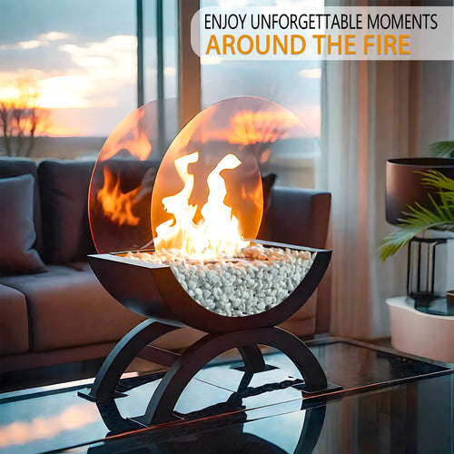 48cm H Portable Round Tabletop Fireplace（Currently available in Europe） (Gel & Ethanol Fireplaces) - view 2
