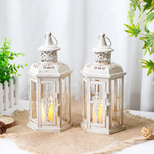 10 inch High Vintage Style Hanging Lantern（Set of 2 ） (Decorative Candle Lanterns) product photo