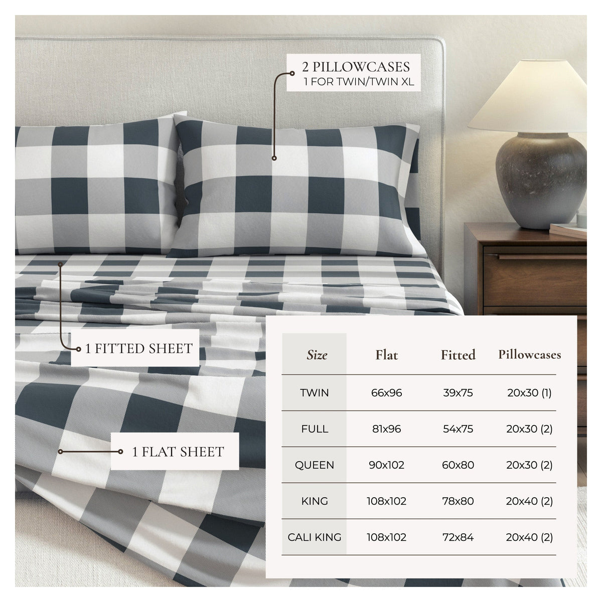Turkish Cotton Flannel Sheet - Belle Collection