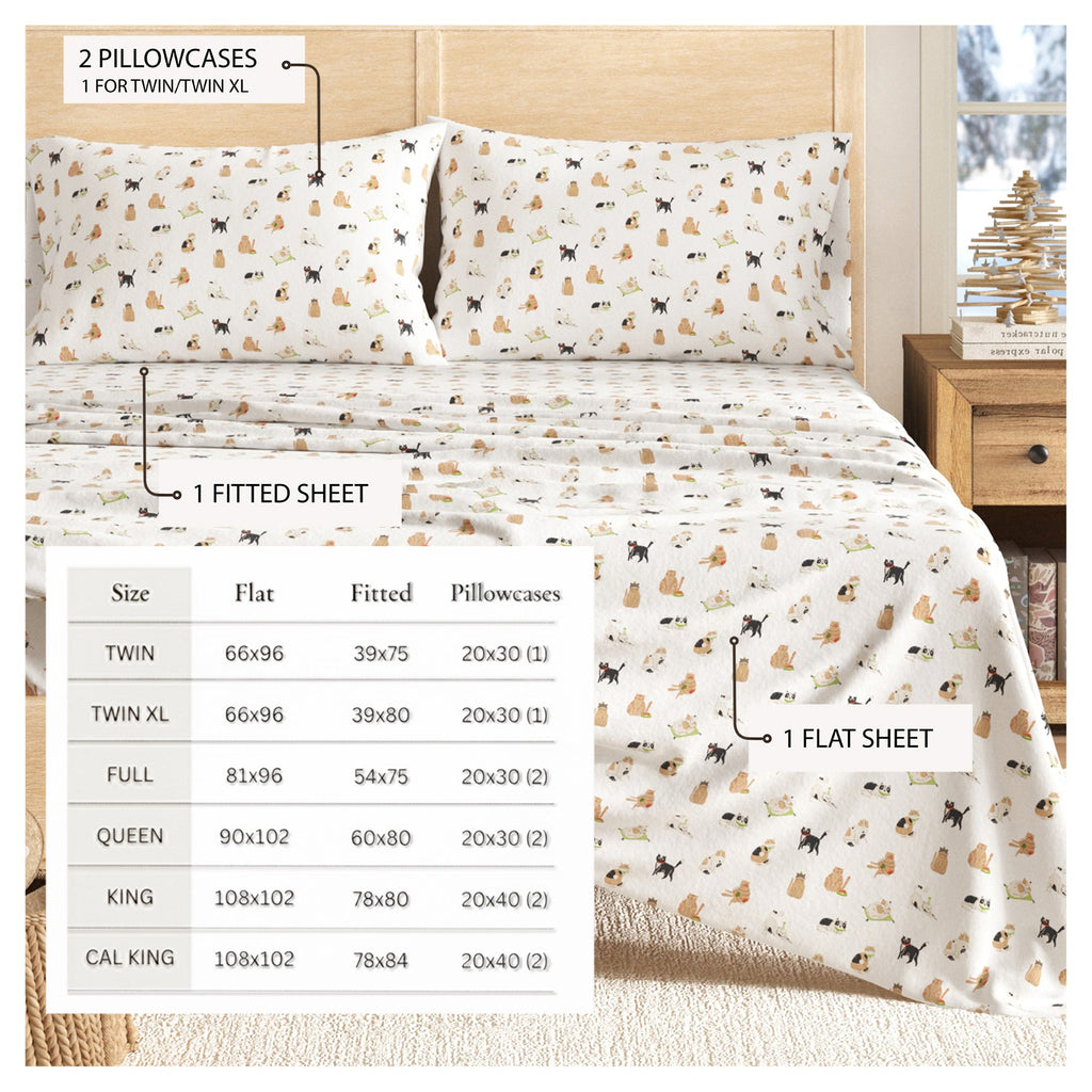 Turkish Cotton Christmas Flannel Sheet - Whittaker Collection
