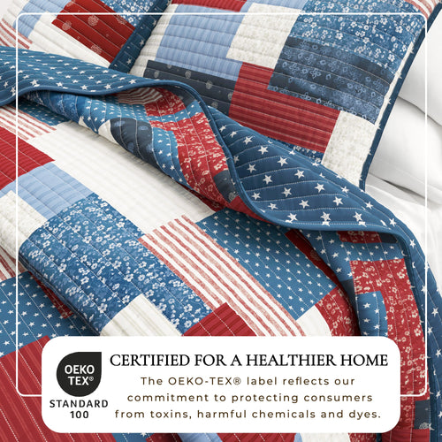 Americana Patchwork Quilt Set - Lowel Collection (Quilts & Comforters) - view 2