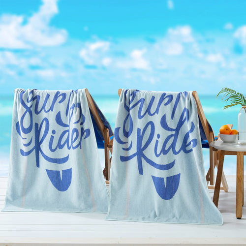 2 Pack Vibrant Beach Towels from Boca Collection in bright colors, 100% cotton, ideal for beach, pool, or camping use