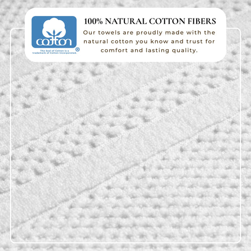 100% Cotton Checkered Jacquard Bath Towel Set - Giuliana Collection (Bath Towels & Washcloths) - view 2