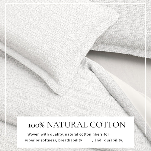 100% Cotton Honeycomb Waffle Duvet Set - Mattea Collection product photo - view 2