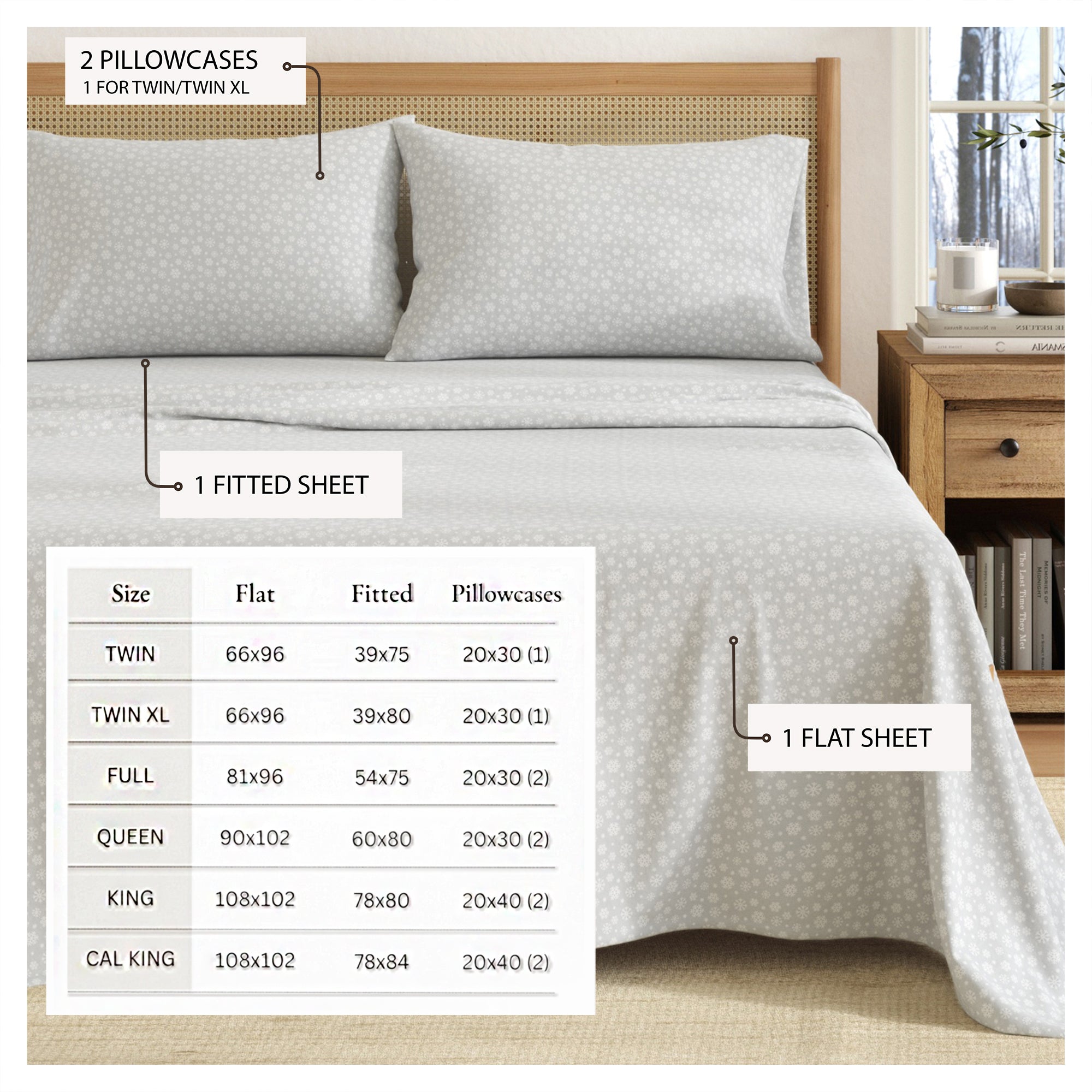 Turkish Cotton Flannel Sheet - Belle Collection